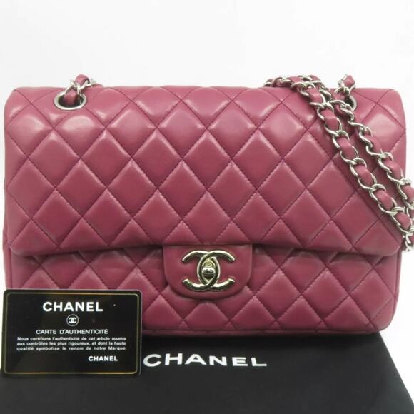 💎✨BEAUTIFUL✨💎Authentic CHANEL Quilted CC Double Flap Chain Leather - Picture 3 of 10